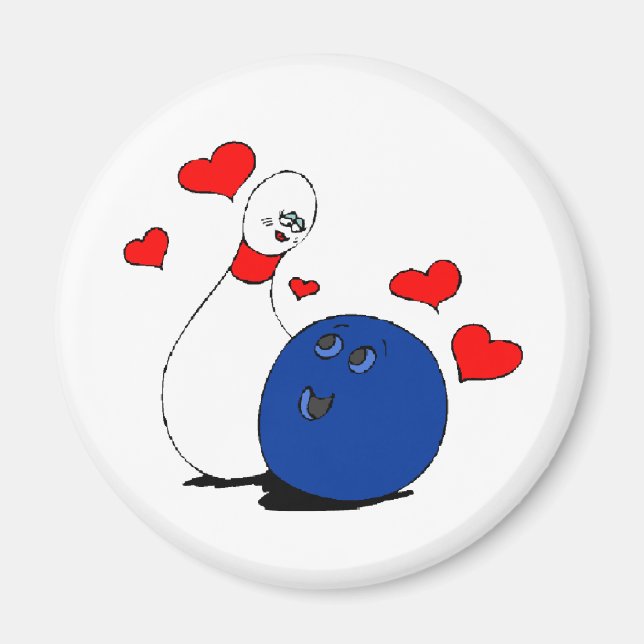 A bowler love magnet (Front)