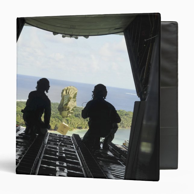 A box of humanitarian goods binder (Front/Inside)