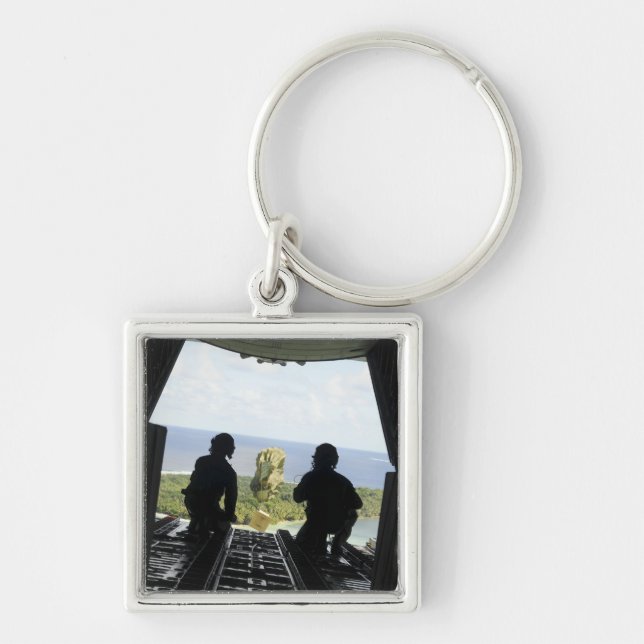 A box of humanitarian goods keychain (Front)