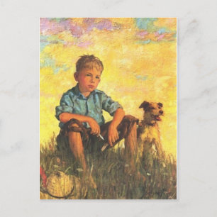 A Boy and his Dog Postcard