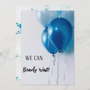 A Boy Blue Balloon Baby Shower Invitation. Invitation