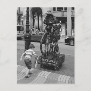 A boy in Barcelona Postcard