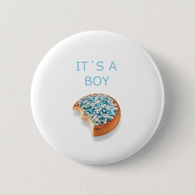 .a boy is born pinback button (Front)