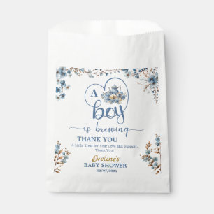  a Boy Is Brewing Tea Boy Baby Shower Thank You Favor Bag