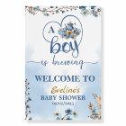 a Boy Is Brewing Tea Boy Baby Shower Welcome Sign