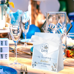 a Boy Is Brewing Tea Party Boy Baby Shower Favor Boxes