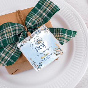  a Boy Is Brewing Tea Party Boy Baby Shower Favor Tags