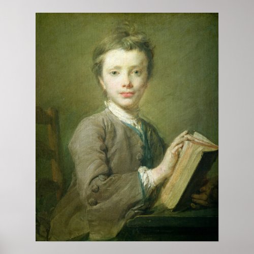 A Boy with a Book c1740 Poster