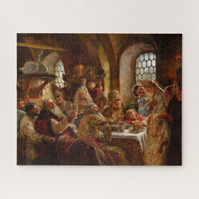 A Boyar Wedding Feast by Konstantin Makovsky Jigsaw Puzzle (Horizontal)