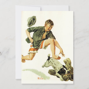 A Boy's Best Friend 1919 Norman Rockwell Holiday Card