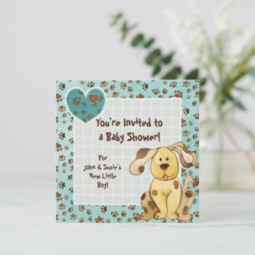 A Boy's Best Friend Baby Shower Invitation Zazzle
