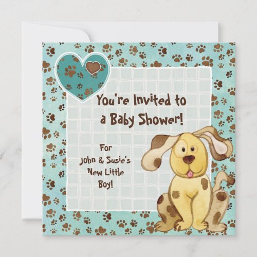 A Boy's Best Friend Baby Shower Invitation