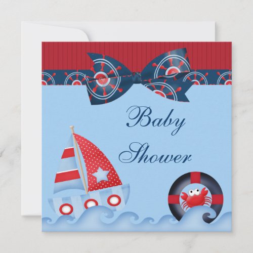 A Boys Sea Life Baby Shower Personalized Invitations