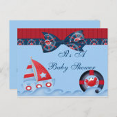 A Boys Sea Life Baby Shower Invitation Postcard (Front/Back)