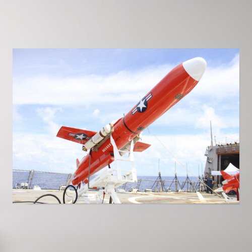 A BQM_74E Chukar drone ready for launch Poster