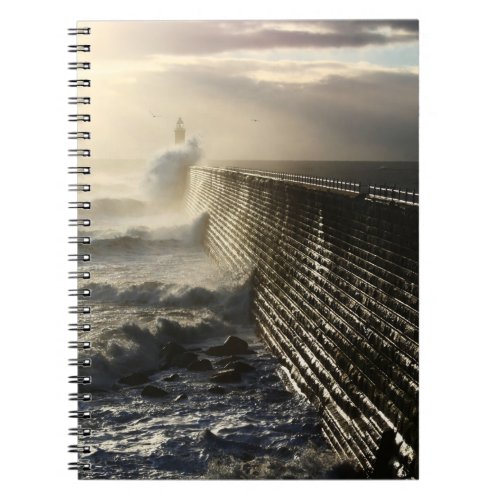 A Bracing Morning _ Sunrise at Tynemouth Pier  Notebook