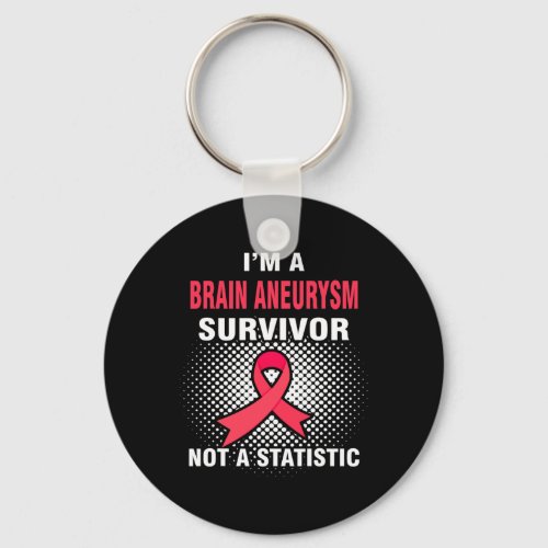 A Brain Aneurysm Survivor  Keychain