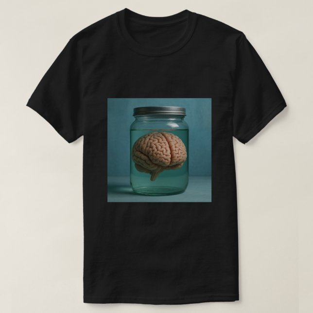 A Brain In A Jar T-Shirt (Design Front)