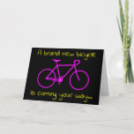 [ Thumbnail: "A Brand New Bicycle Is Coming Your Way..." Card ]