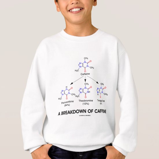 A Breakdown Of Caffeine (Chemical Molecules) Sweatshirt