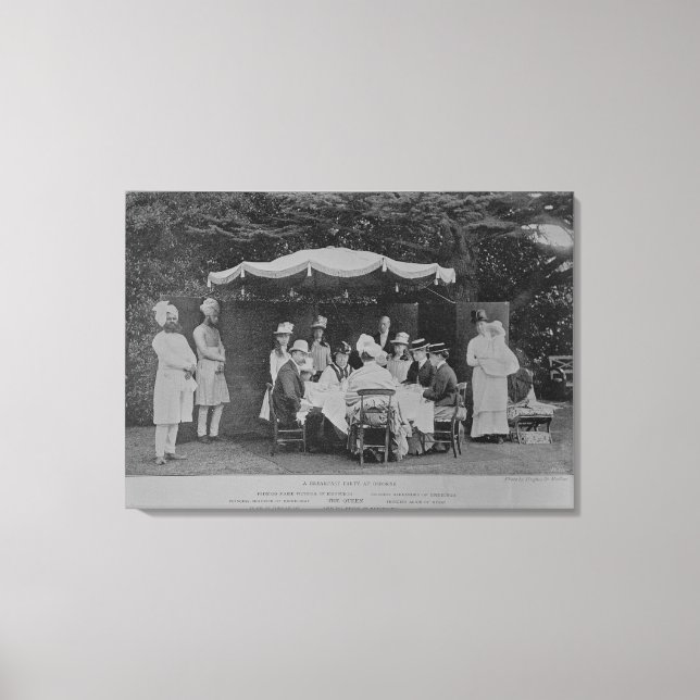 A Breakfast Party at Osbourne Canvas Print (Front)