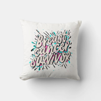 A Breast Cancer Survivor's Journey Throw Pillow