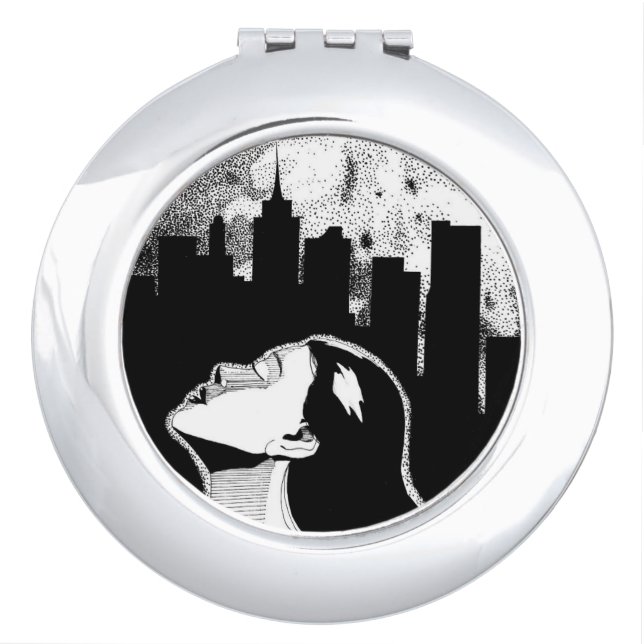 A Breath of Night Compact Mirror (Front)