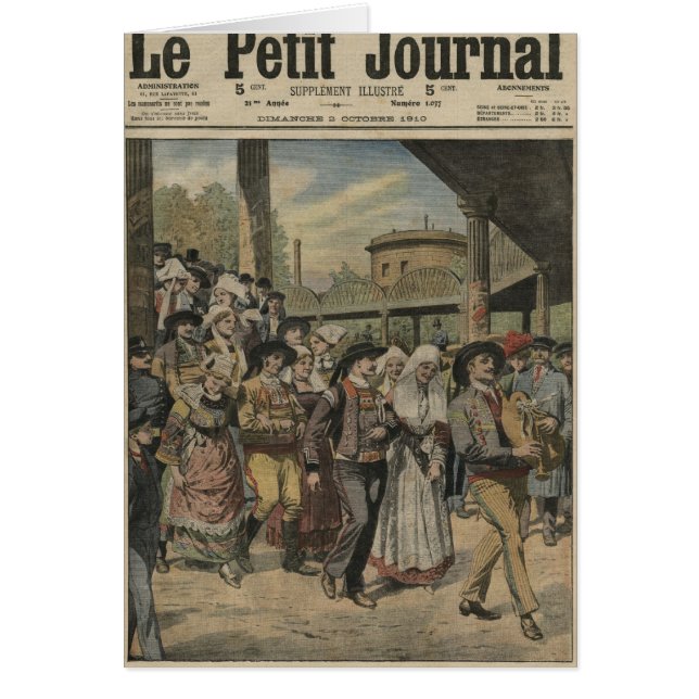 A Breton wedding right in Paris Cards (Front)