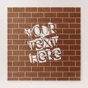 A Brick Wall - Add Your Special Text / Message Jigsaw Puzzle