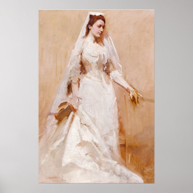 A Bride, Famous Painting Poster (Front)