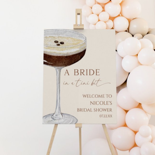 A Bride In A Tini Bit Bridal Shower Welcome Sign (Creator Uploaded)