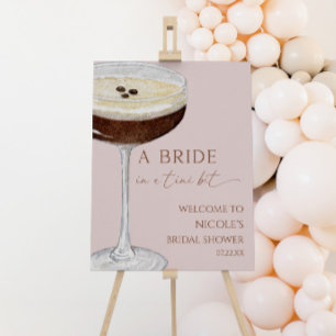 A Bride In A Tini Bit Bridal Shower Welcome Sign