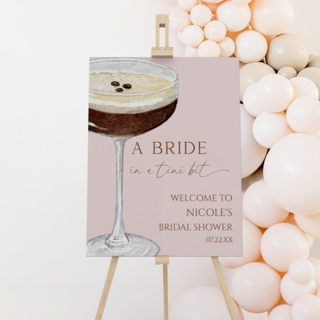 A Bride In A Tini Bit Bridal Shower Welcome Sign (Creator Uploaded)