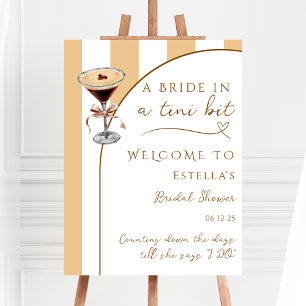 A Bride In A Tini Bit Bridal Shower Welcome Sign