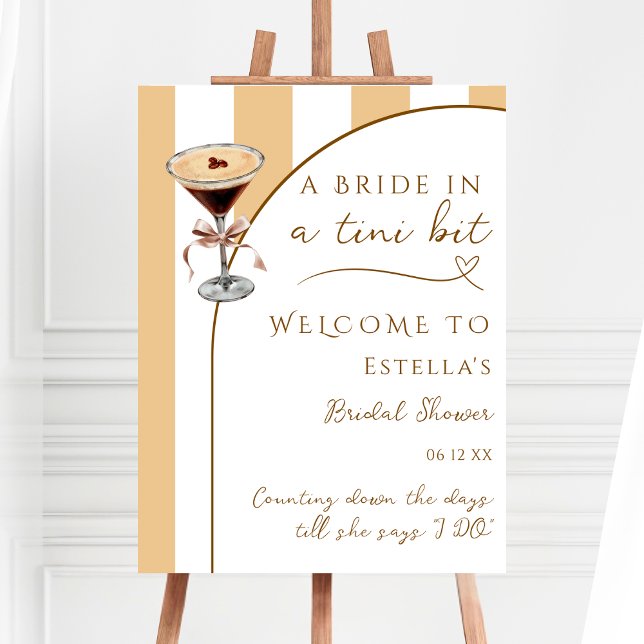 A Bride In A Tini Bit Bridal Shower Welcome Sign (Creator Uploaded)