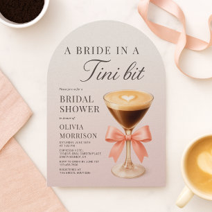 A Bride in a Tini Bit Martini Bridal Shower Invitation