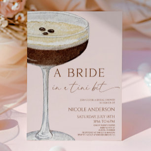 A Bride In A Tini Bit Martini Bridal Shower Invitation