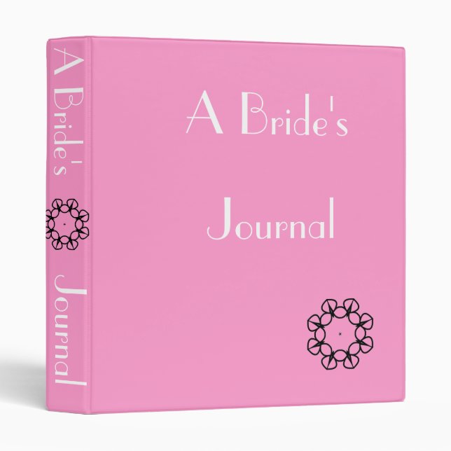 A Bride's Journal 3 Ring Binder (Front/Spine)