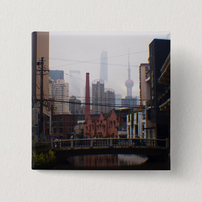 A Bridge in Shanghai Button (Front)