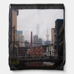 A Bridge in Shanghai Drawstring Bag