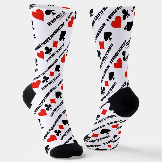 A Bridge Player's Imagination Never Goes To Waste Socks (Angled)