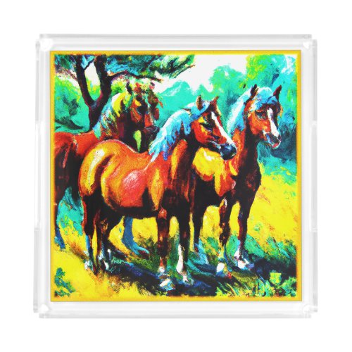 A Bright and Cheerful Horse Art Piece Buy Now Acrylic Tray