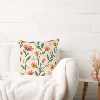 a bright blooming flower throw pillow