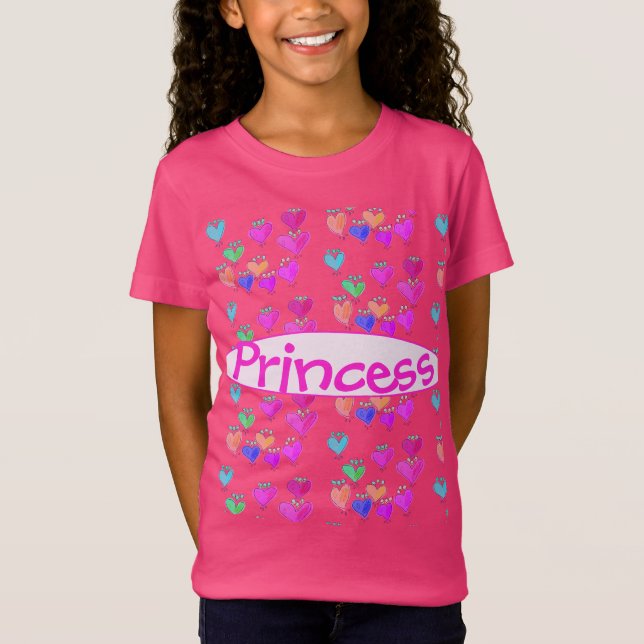 A Bright Pink Princess Heart T-shirt (Front)