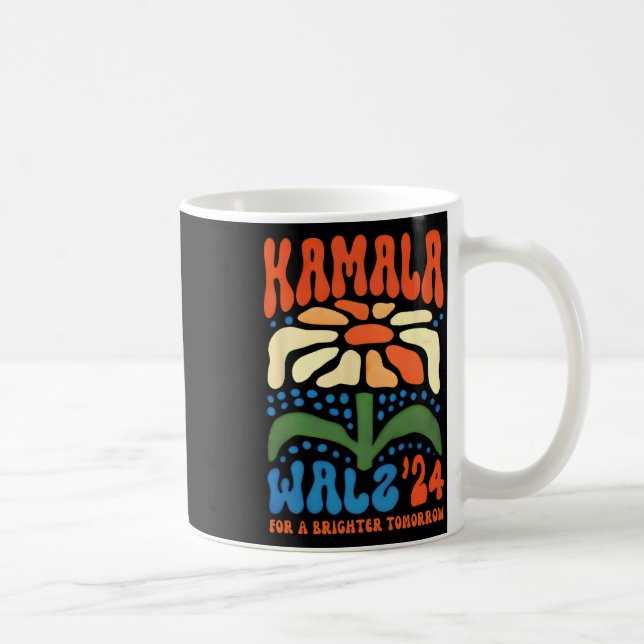 A Brighter Tomorrow Boho Aesthetic Kamala Waltz 20 Coffee Mug (Right)