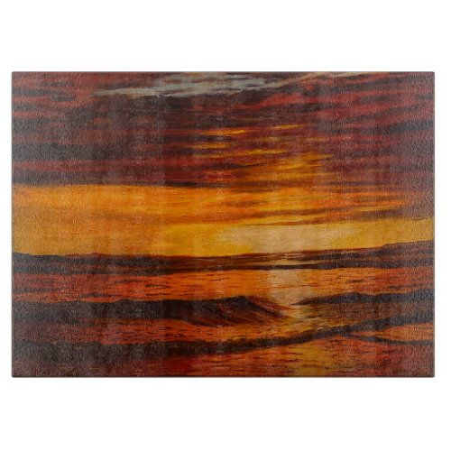 A Brillant Orange Sunset By Gary Poling Cutting Board