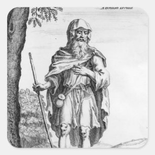 A British Druid, engraved by van der Gucht, 1723 Square Sticker