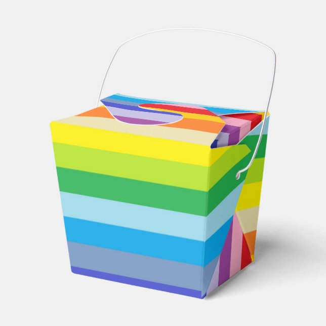 A Broader Spectrum Rainbow Stripes Favor Boxes (Front Side)