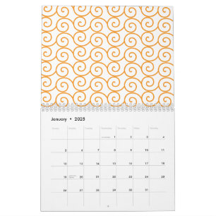 A brown and orange rug with a repeating pattern mo calendar