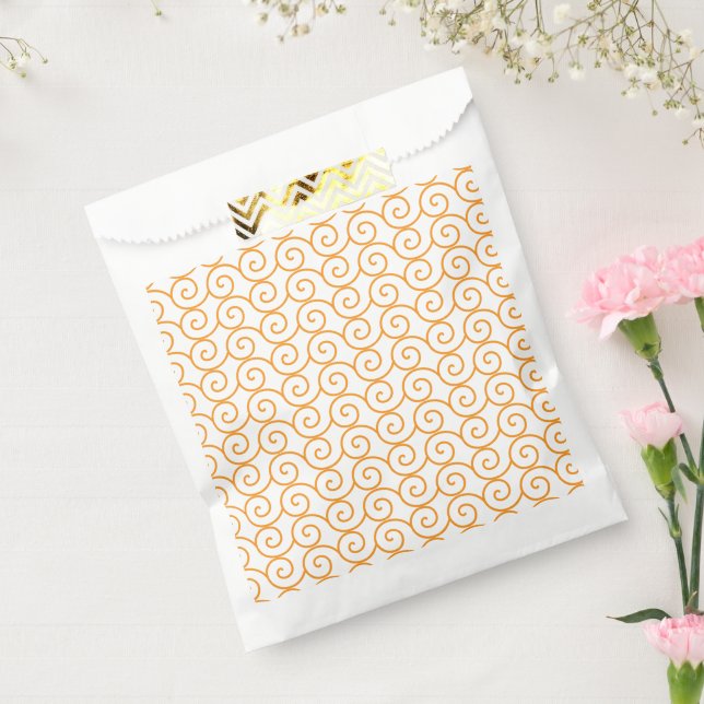 A brown and orange rug with a repeating pattern mo favor bag (Sealed)